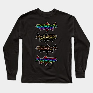 trout collection retro Long Sleeve T-Shirt